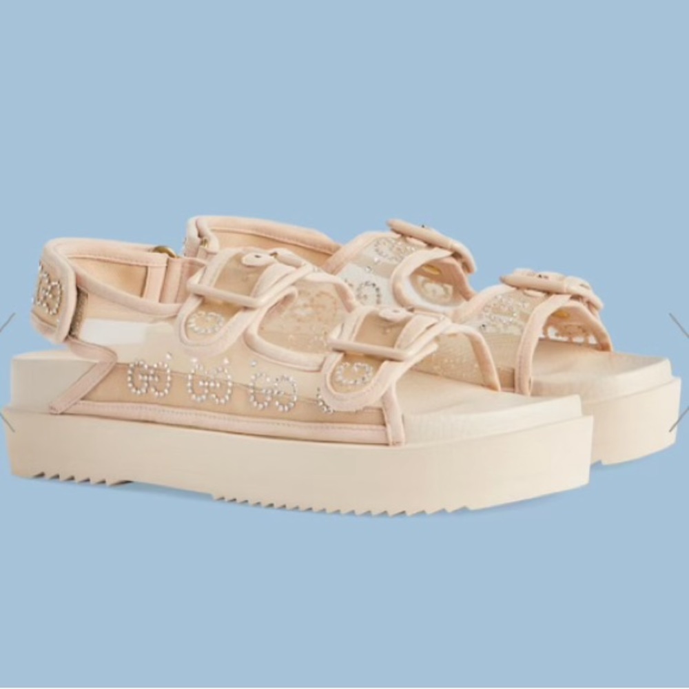 WOMEN'S GUCCI SANDAL WITH CRYSTALS - NEVER WORN